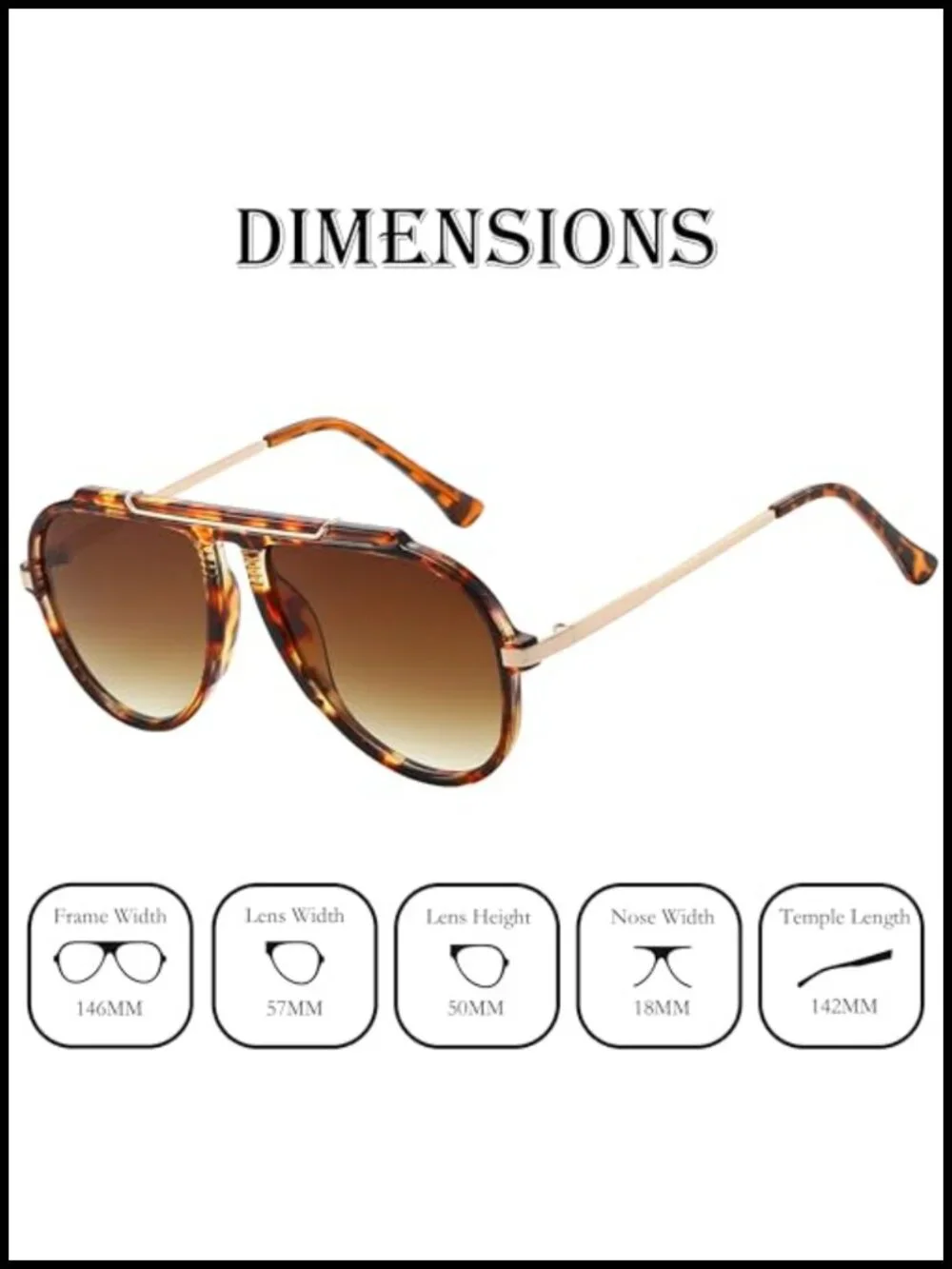 Oversized Aviator Sunglasses UV400 Pilot Shades for Driving Beach Travel